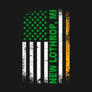 Irish American Flag NEW LOTHROP, MI T-Shirt