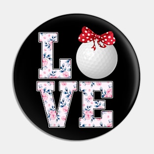 Summer Floral Love Golf Pin