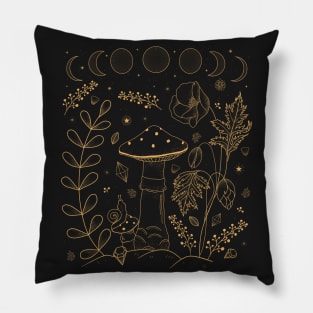 Goblincore Aesthetic Cottagecore Dark Academia Mushroom Pillow