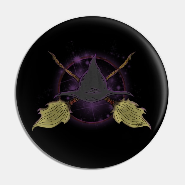 Witchy business Pin by schockgraphics