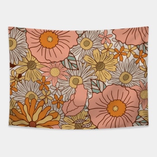 floral groovy seamless pattern Tapestry