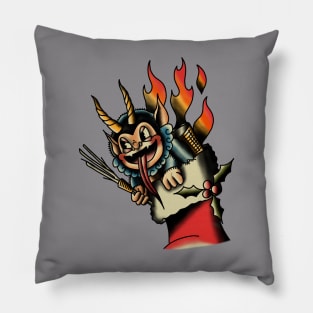 Flamin' Krampus Is On Fire - (Alternate) Official Holiday Tee From Binge-Watchers Podcast Pillow