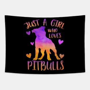 Just a girl who loves pitbulls Tapestry