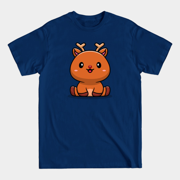 Disover Cute Baby Deer Cartoon Vector Icon Illustration - Deer - T-Shirt