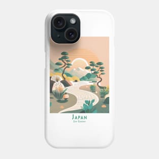 Tranquil Dawn in a Japanese Zen Garden Phone Case