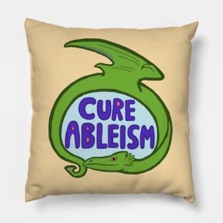 Cure Ableism Lime Pillow