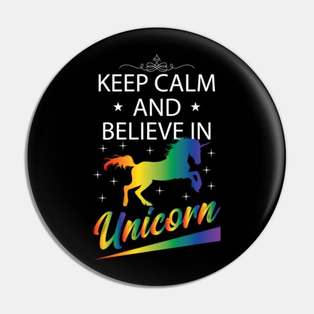 Keep Calm and Unicorn Pin by Xizin Gao