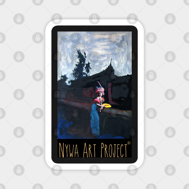 Waiting on the bridge Magnet by NYWA-ART-PROJECT