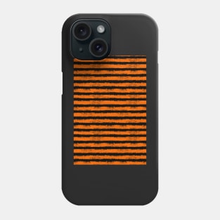 halloween stripe orange and black Phone Case