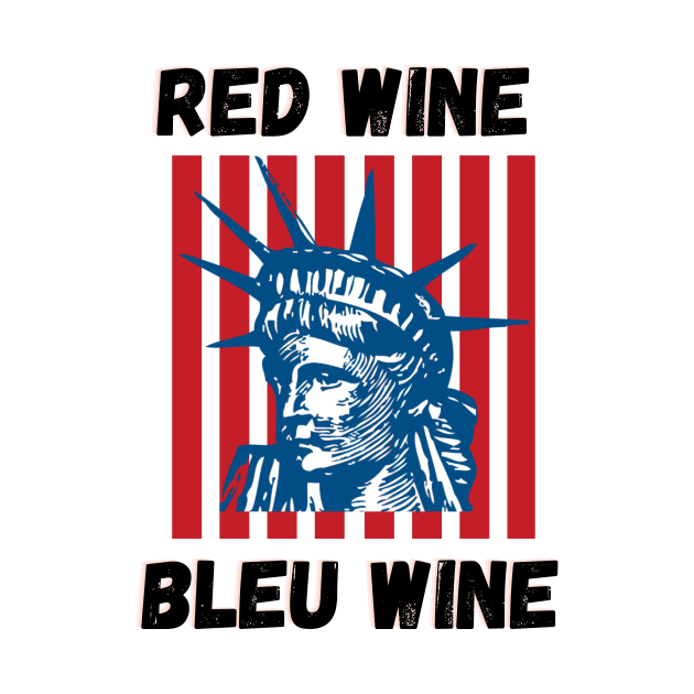 Red Wine Bleu Wine Funny Wine Lover Quote by Grun illustration 