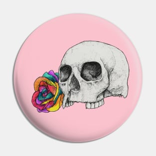 Rainbow Skull Pin