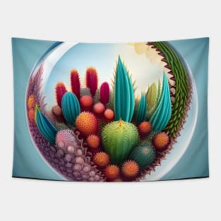 Cactus Garden inside Glass Ball Tapestry