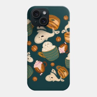 Halloween autumn print in children's drawing style Phone Case