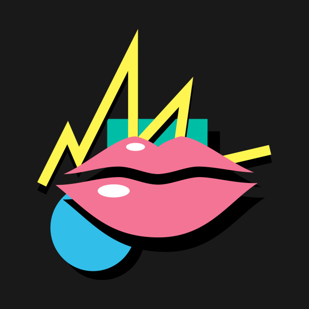 Retro 90s Aesthetic Vaporwave Lips - Vaporwave - T-Shirt ...