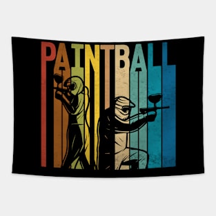 Distressed Retro Paintball Cool paintball players Tapestry