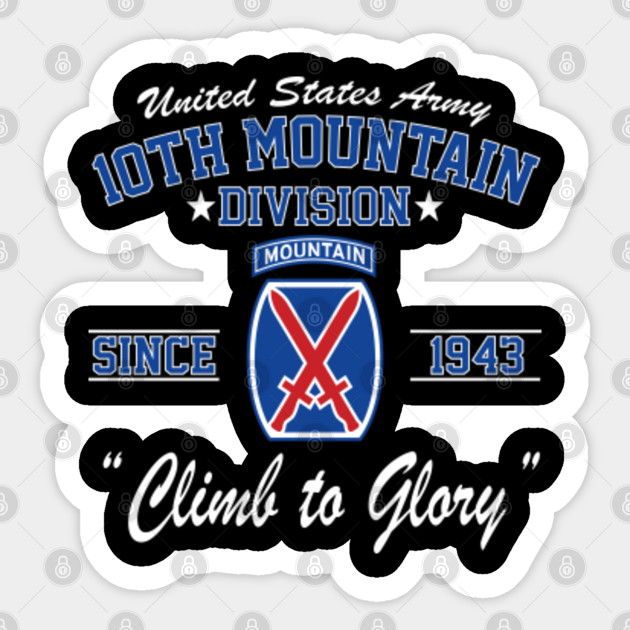 Us Army 10th Mountain Division 10th Mountain Division Sticker Teepublic Au