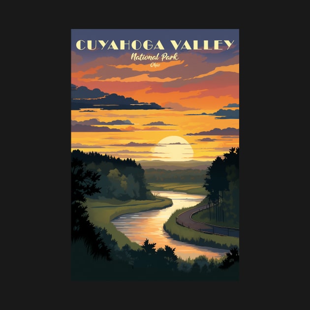 Cuyahoga Valley National Park Travel Poster by GreenMary Design