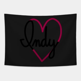 Indy heart in red Tapestry