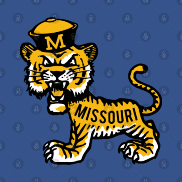 Discover Vintage Standing Angry Tiger - Missouri - Missouri Tigers - T-Shirt