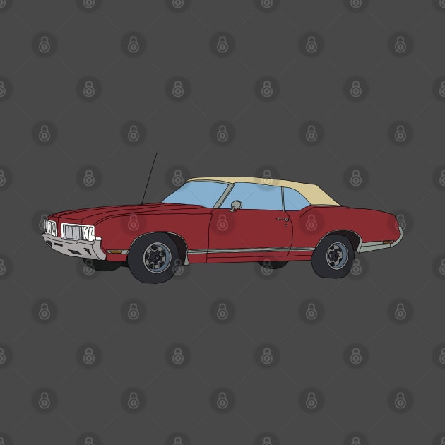 Hand Drawn Oldsmobile Cutlass Convertible by ItsRTurn