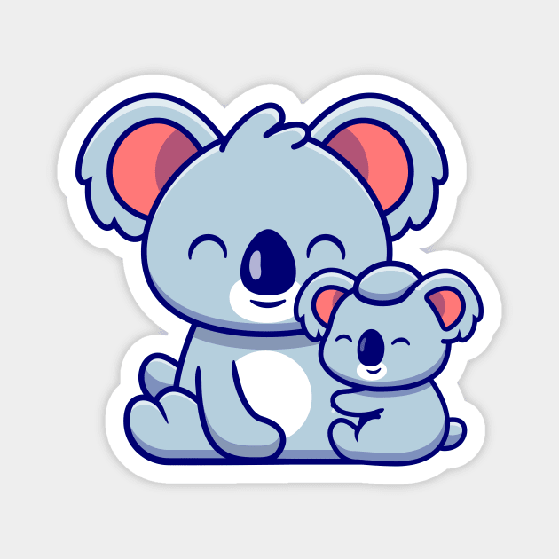 Cute Koala Mother With Baby Koala Magnet by Catalyst Labs