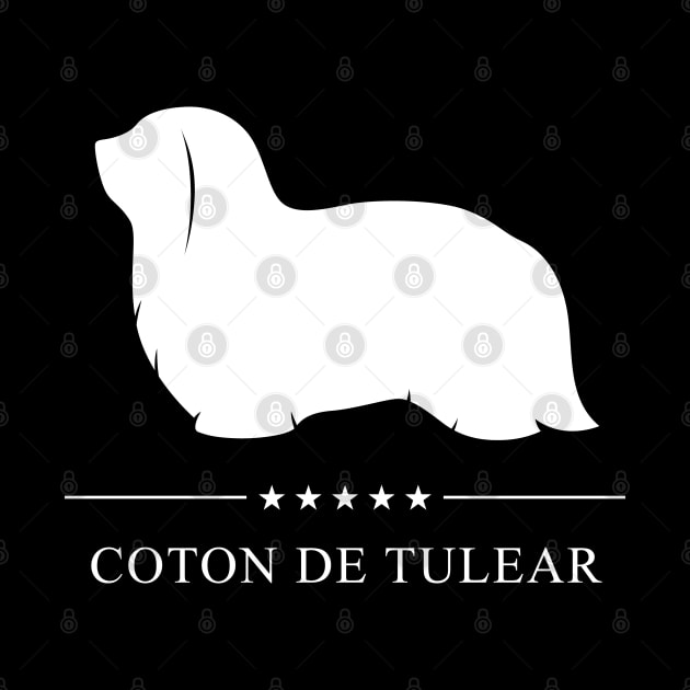 Coton de Tulear Dog White Silhouette by millersye