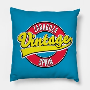 Zaragoza spain retro Pillow