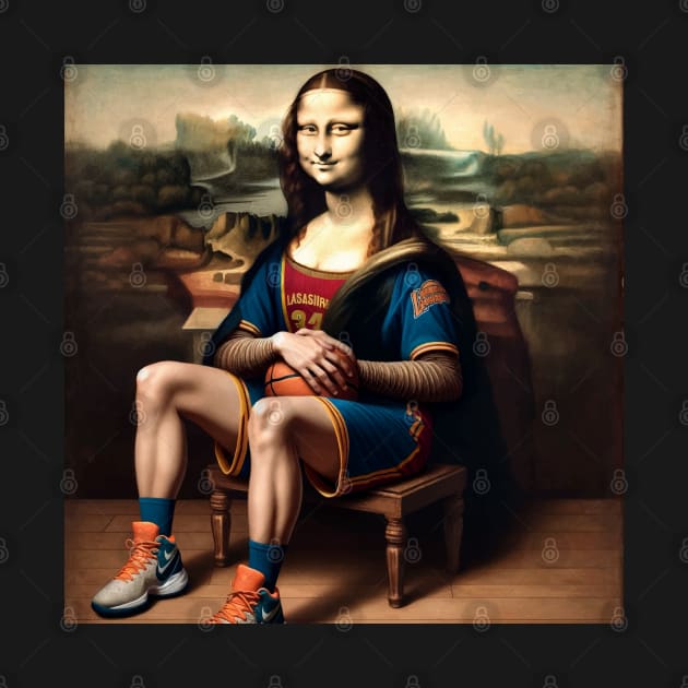 Mona Madness: Mona Lisa's March Basketball Frenzy by Edd Paint Something