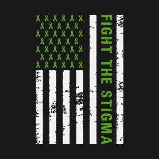 Fight The Stigma USA Flag Mental Health T-Shirt