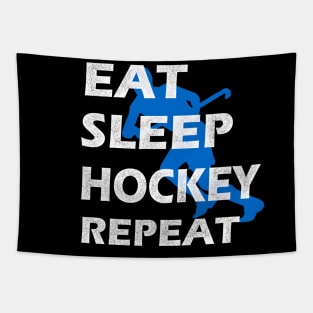 Eat sleep Hockey repeat hockey lovers fans t-shirt Tapestry