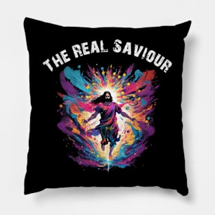 jesus christ the saviour Pillow