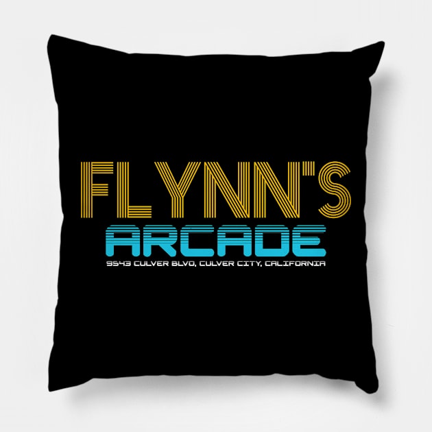 Flynn's Arcade Retro 80s Pillow by NdasMet