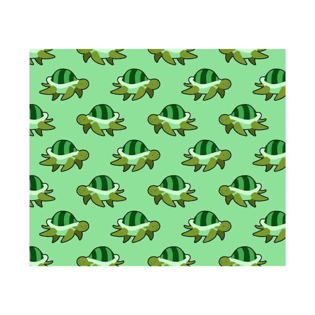 Green Turtle Pattern by saradaboru