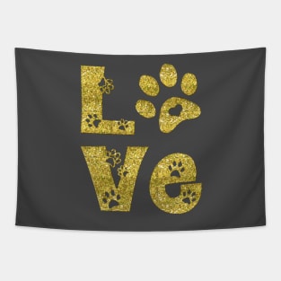 gold glitter for cats lovers Tapestry