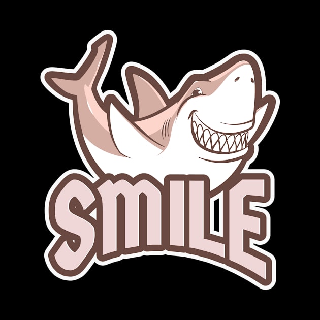 Smile Pink Shark by Calmavibes