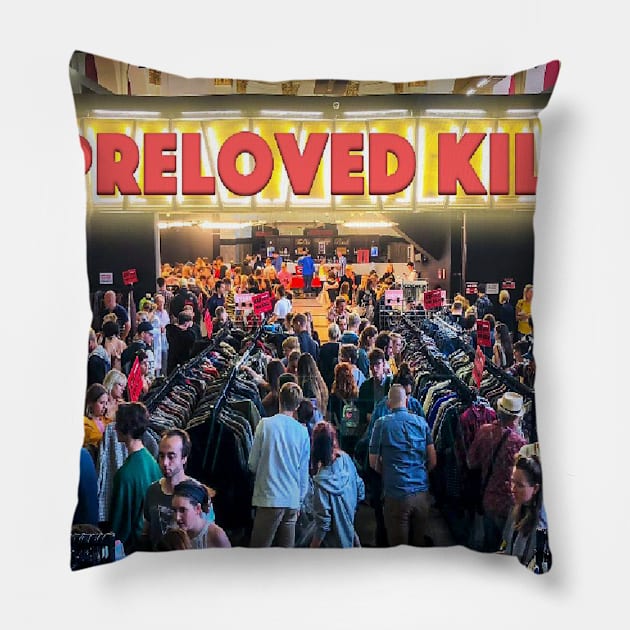 Bournemouth Preloved Kilo vintage Pillow by cityvinart