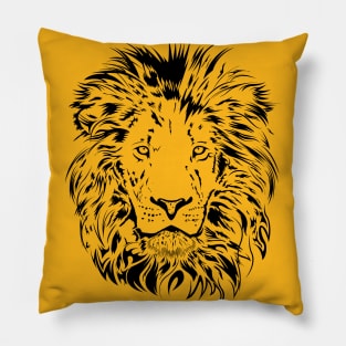 Yellow King Lion Face Pillow