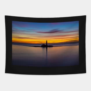 St marys lighthouse sunrise Tapestry