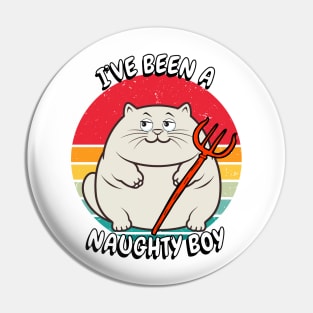 Cute fat Cat is a naughty boy Pin