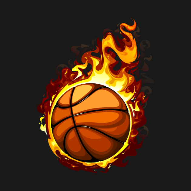 Basketball on FIRE - Ball is LIFE! by Printaha