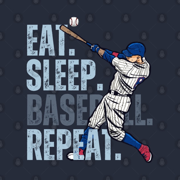 Eat Sleep Baseball Repeat Funny Baseball Player by MetAliStor ⭐⭐⭐⭐⭐