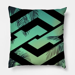 geometric sunset Pillow