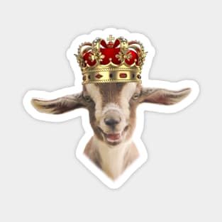 Goat King With Crown Magnet