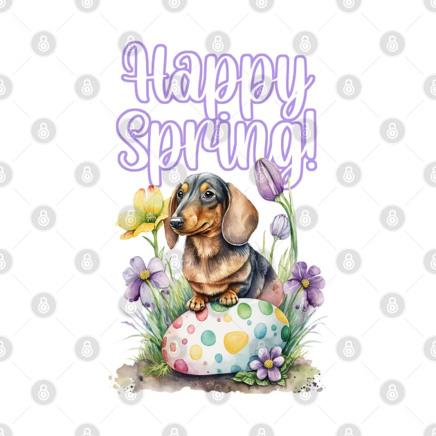 Happy Spring Dachshund by KarmicKal