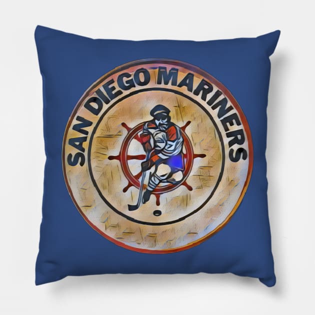 San Diego Mariners Hockey Pillow by Kitta’s Shop