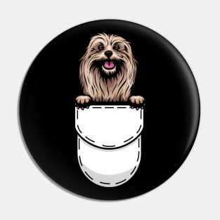 Funny Lhasa Apso Pocket Dog Pin