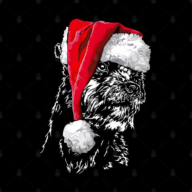 Funny Border Terrier Santa Christmas dog mom by wilsigns