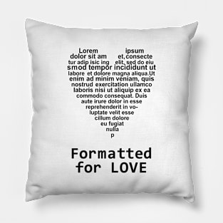 Formatted for LOVE Pillow