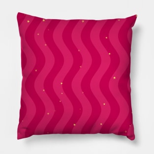 Pink wavy pattern barbie edition Pillow