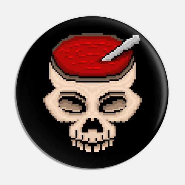 Horror Soup Skull Pin by Horror Soup Podcast